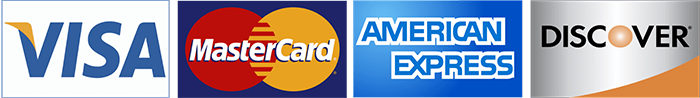  we accept Visa Mastercard American Express Discover Card